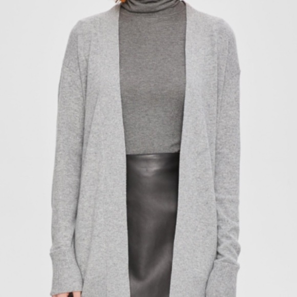Theory Sweaters - Theory Relaxed Open Cashmere Cardigan Gray size S